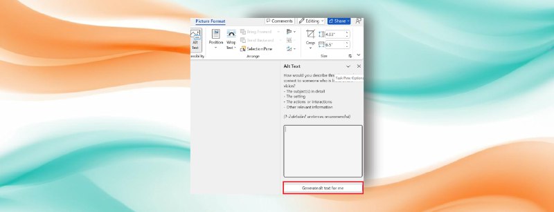  微软 Word 和 PowerPoint 推出 AI 驱动的增强替代文本功能微软宣布为 Windows 版 Word 和 PowerPoint 推出重大改进的替代文本生成功能