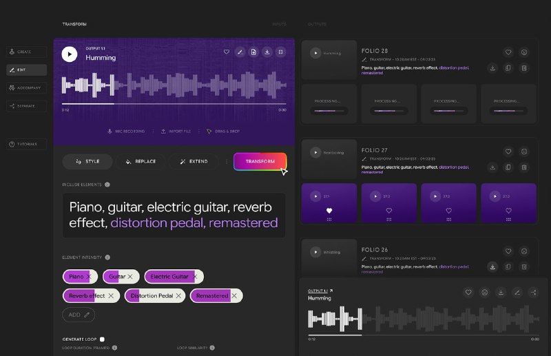 YouTube 与 Google DeepMind 合作加入AI生成音乐功能，无需再担忧版权问题Dream Track 实验由 Google DeepMind 最先进的音乐生成模型 Lyria 提供支持，包括 Alec Benjamin、Charlie Puth、Charli XCX、Demi Lovato、John Legend、Papoose、Sia、T-Pain 和 Troye Sivan 在内的9位艺术家选择参与这项实验