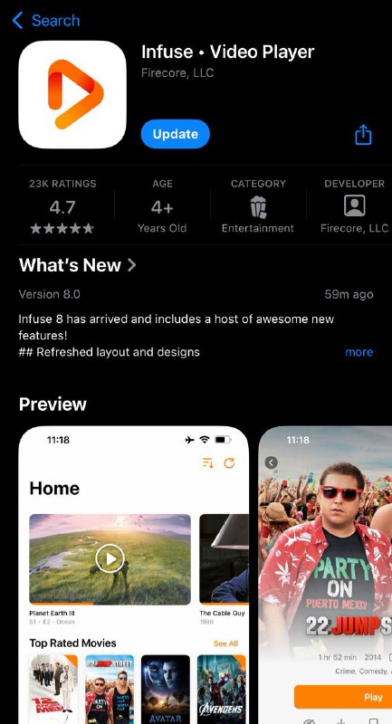 Infuse 8 现已发布支持Apple Vision Pro全新的布局新的播放控制样式付费用户可直接升级无需额外费用App Store📮 热点投稿 @ZaiHuabot🧧 双11活动整理 m.fanli.me