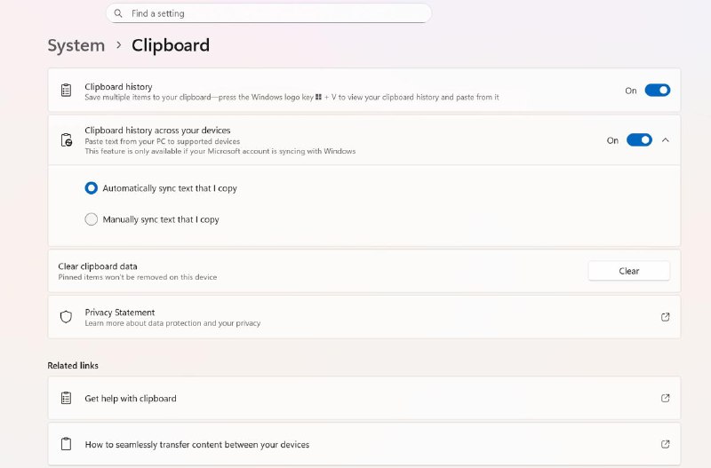 Windows 11 测试原生剪贴板同步功能，可与 Android 无缝互通Windows 11 正在测试一项隐藏的原生剪贴板同步功能，允许用户将 PC 端复制的内容直接同步至 Android 设备