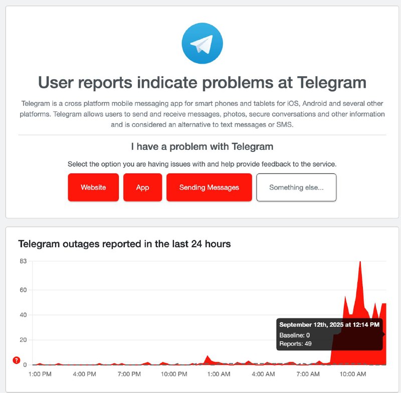  Telegram部分服务访问受阻目前Telegram部分服务出现访问受阻或缓慢情况，表现为t.me网页版和Telegram官网无法加载或加载缓慢