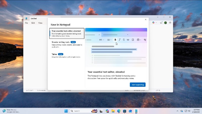  微软为 Windows 11 记事本添加图片支持功能微软正在为 Windows 11 系统的记事本应用添加图片支持功能