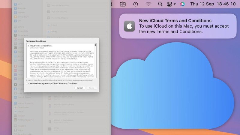 苹果更新 iCloud 服务条款：9 月 16 日修订，Apple ID 替换为 Apple 账户、添加儿童有害内容规范苹果公司已通知部分 Mac 设备用户，要求其同意新的 iCloud 服务条款