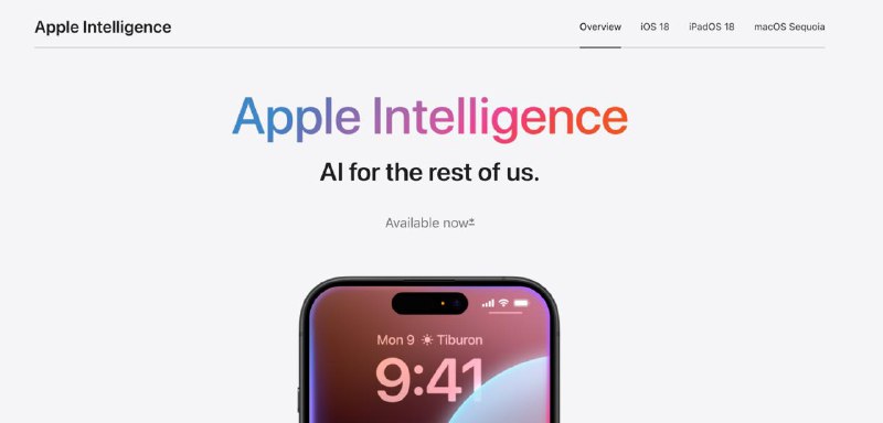苹果因广告争议撤下Apple Intelligence“现已推出”声明苹果公司已从其Apple Intelligence页面移除“现已推出”的宣传语，此前美国国家广告部门(NAD)建议其修改或停止该声明