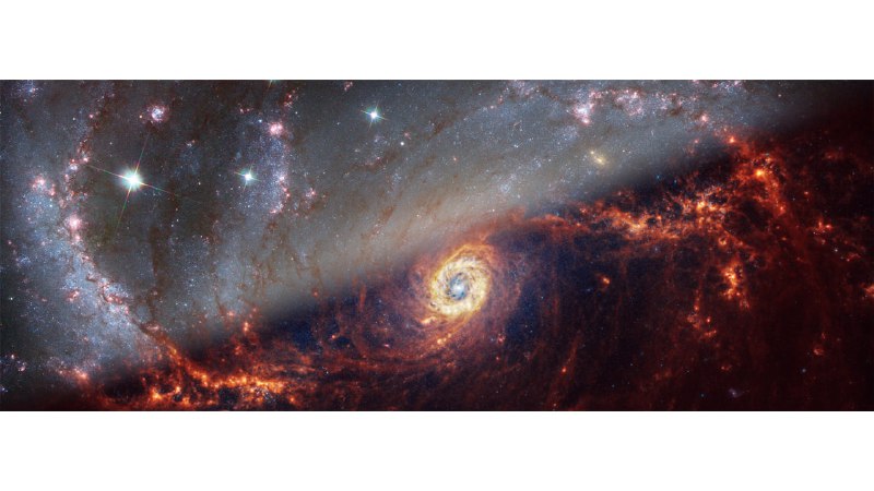 韦伯太空望远镜公布 19 个正对我们的螺旋星系照片这些照片是邻近星系高角分辨率物理 (PHANGS) 项目的一部分，该计划得到了全球 150 多名天文学家的支持
