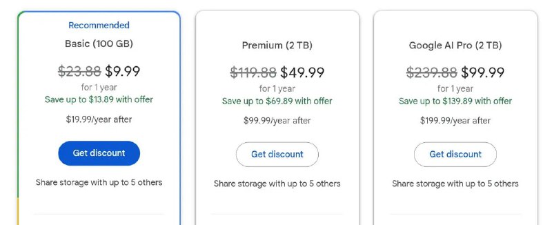  Google One 开启 2026 年度促销，2 TB 及 AI Pro 套餐首年半价Google One 针对 2026 年面向新订阅用户推出限时 5 折优惠