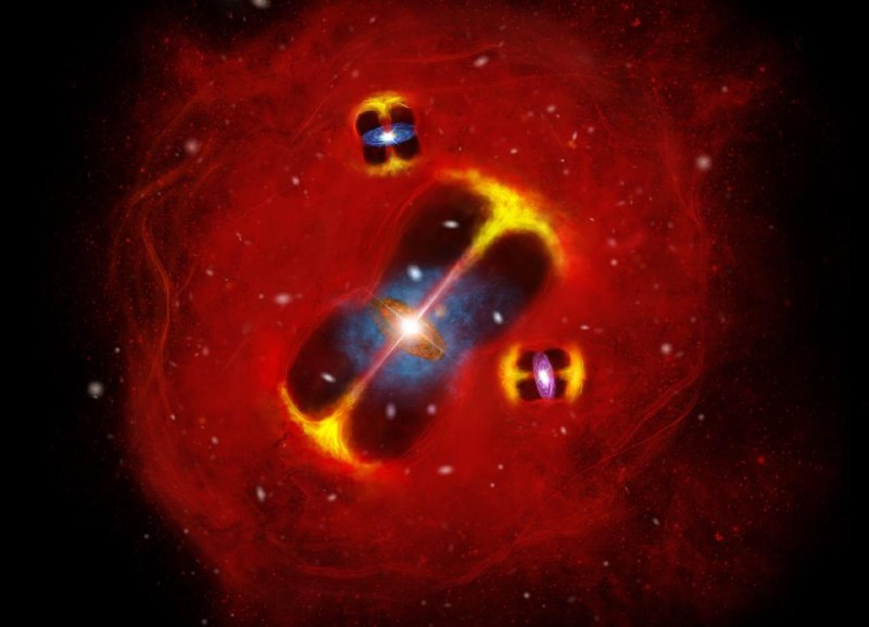 天文学家在宇宙黎明时期发现了“本不该存在”之物一项发表于《自然》（Nature）杂志的研究显示，天文学家在观测距今约 120 亿年的早期宇宙时，发现了一个名为 SPT2349-56 的“婴儿”星系团，其中蕴含的气体储备温度极高，这一现象与现有的宇宙学模型相悖