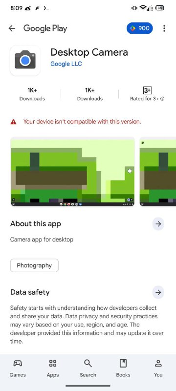  谷歌在 Play 商店上架桌面相机应用，或适配 Aluminium OS 系统谷歌在 Google Play 商店上架名为 Desktop Camera 的桌面相机应用