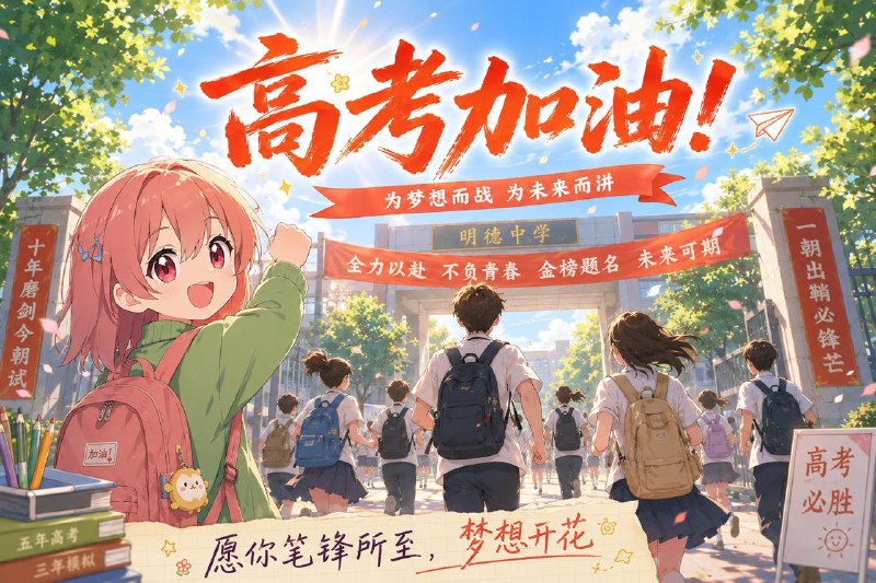 愿不负寒窗，不负热爱；笔锋所至，梦想开花