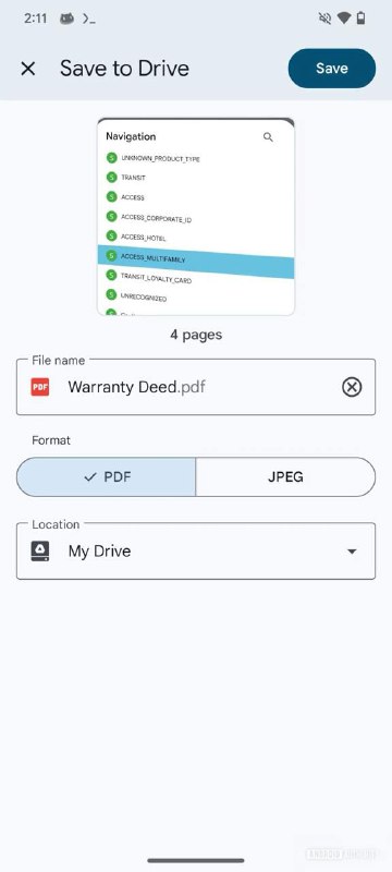 Google Drive 新功能：支持将扫描文档保存为JPEG格式Google Drive推出一项新功能，允许用户将扫描的文档保存为JPEG文件，这将使其在文档扫描功能上与Microsoft Lens等专业应用相匹敌