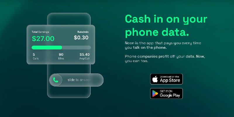 奇怪应用 Neon 通过付费录制通话数据冲至 App Store 社交应用第二名一款名为 Neon Mobile 的应用邀请用户录制并分享音频通话，将数据出售给 AI 公司进行训练，现已成为 App Store 下载量第二高的社交应用