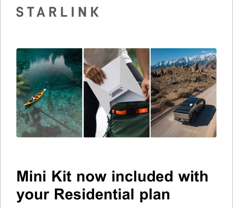 SpaceX 向现有Starlink用户免费赠送Starlink mini用户每月仅需付 5 美元的备份费用，即可免费领取一台 Staklink mini，并且漫游套餐享受五折优惠