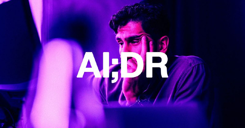 互联网出现新流行语“AI;DR”，旨在抵制 AI 生成的低质量内容针对互联网充斥 AI 生成内容的现状，社交媒体近期出现新缩写“AI;DR”（AI, didn't read），意为“AI 生成，不读”