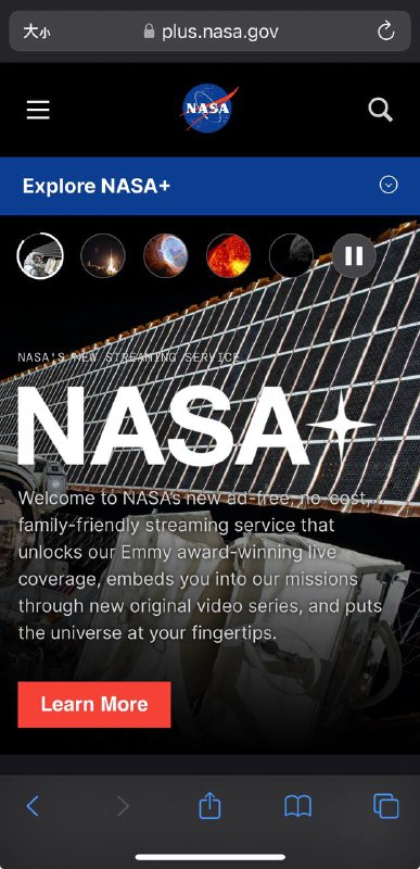 美国宇航局流媒体服务NASA+上线美国宇航局全新流媒体服务NASA+现已推出，为所有人带来来自航天局的原创内容新世界