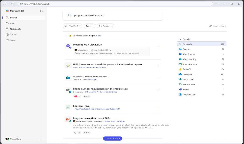 Microsoft 365 Copilot Search 正式上线，AI一体化搜索体验开放微软宣布 Microsoft 365 Copilot Search 正式上线，该功能集成于 Microsoft 365 Copilot 应用，可在桌面、网页及移动端直接访问，为用户提供统一、智能的信息检索体验