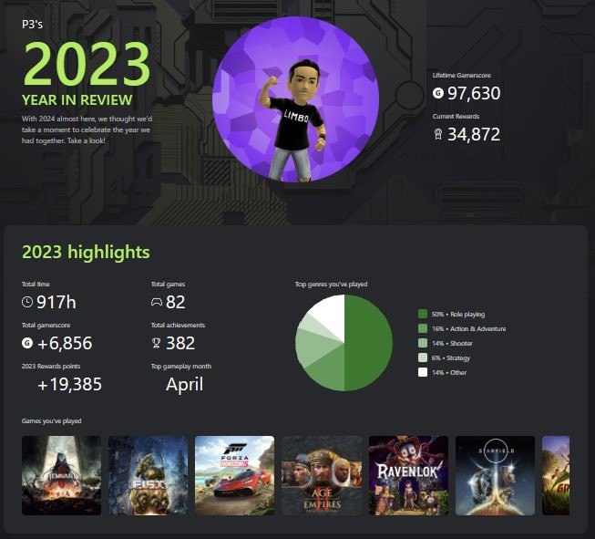 四大游戏平台均已开放 2023 个人年度回顾Steam 年度回顾PlayStation 年度回顾Xbox 年度回顾Nintendo 年度回顾投稿：@TNSubmbot频道：@TestFlightCN四大游戏平台均已开放 2023 个人年度回顾Steam 年度回顾PlayStation 年度回顾Xbox 年度回顾Nintendo 年度回顾投稿：@TNSubmbot频道：@TestFlightCN