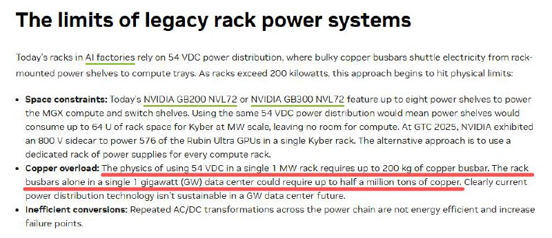 英伟达悄然修正论文错误：重新评估数据中心铜需求英伟达已悄然将其一篇技术论文中有关数据中心铜需求量数据进行了改正，将传统数据中心一吉瓦机架的铜母线用量修正为200吨，仅为原论文表述“50万吨”的0.04%