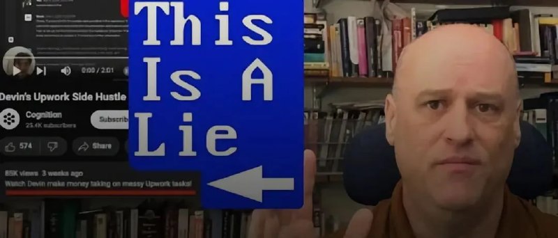世界首个 AI 程序员 Devin 视频竟造假？一位有35年软件工程师经验的YouTube博主通过逐帧分析Devin完成Upwork任务的宣传视频，发现Devin并不能像人类工程师那样完成任务，且表现非常糟糕