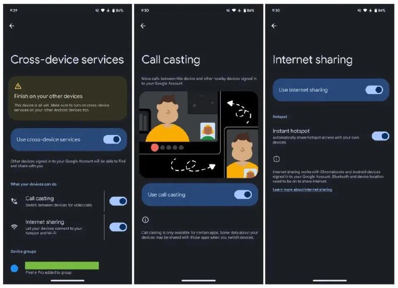 Android跨设备服务正在逐步推出Google 已开始逐步推出其在 5 月 I/O 大会上宣布的两项新功能：通话转移和网络共享