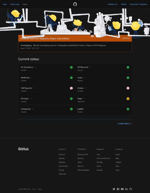 GitHub 服务出现中断已恢复GithubVia Kaede☘️ 关注频道 @ZaiHuaPd📮 投稿爆料 @ZaiHuabotGitHub 服务出现中断已恢复GithubVia Kaede☘️ 关注频道 @ZaiHuaPd📮 投稿爆料 @ZaiHuabot