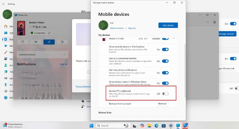 Windows 11 测试原生剪贴板同步功能，可与 Android 无缝互通Windows 11 正在测试一项隐藏的原生剪贴板同步功能，允许用户将 PC 端复制的内容直接同步至 Android 设备