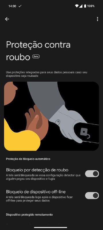 Android 的防盗检测锁功能终于开始推出了！该功能会在检测到手机从你手中被抢走时自动锁定设备