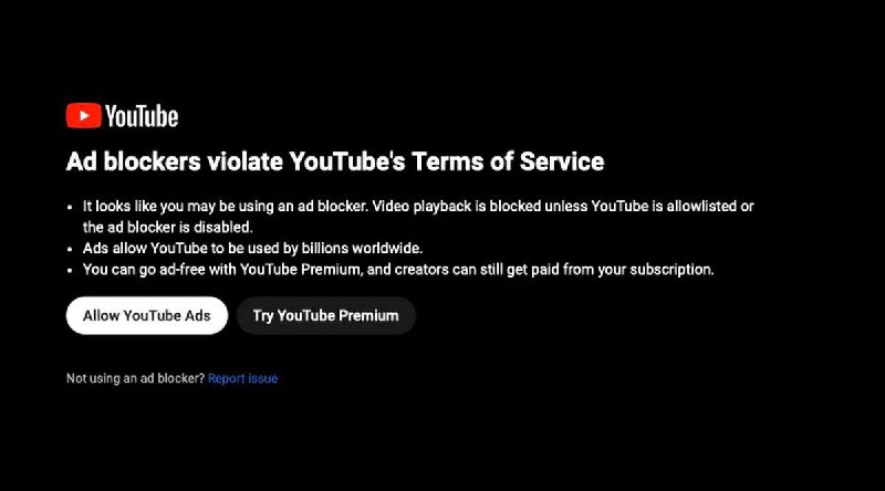 YouTube 宣布进一步强化全球范围内打击广告屏蔽软件力度YouTube正在扩大打击广告拦截器的力度