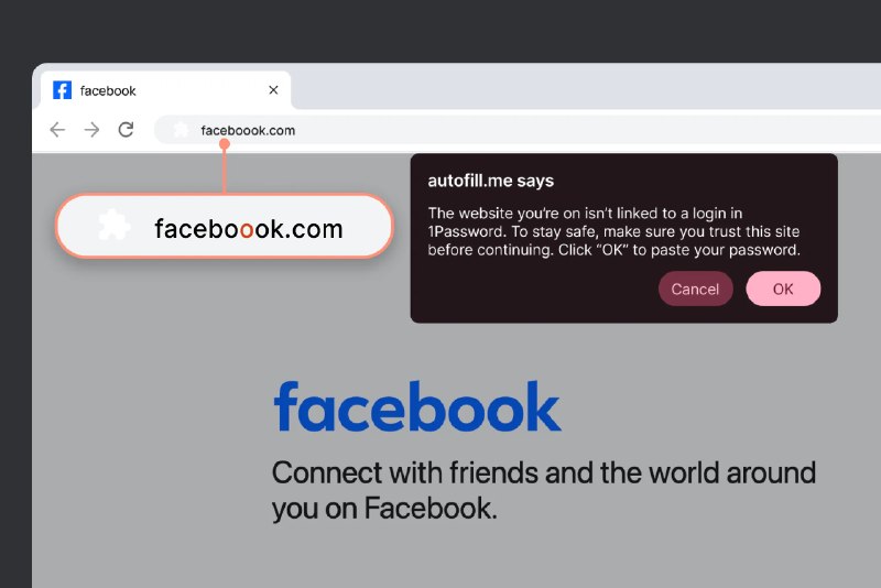1Password 推出防钓鱼新功能，通过检测 URL 异常拦截凭据填充1Password 推出全新防钓鱼功能，旨在识别拼写错误的恶意 URL 以降低网络诈骗风险