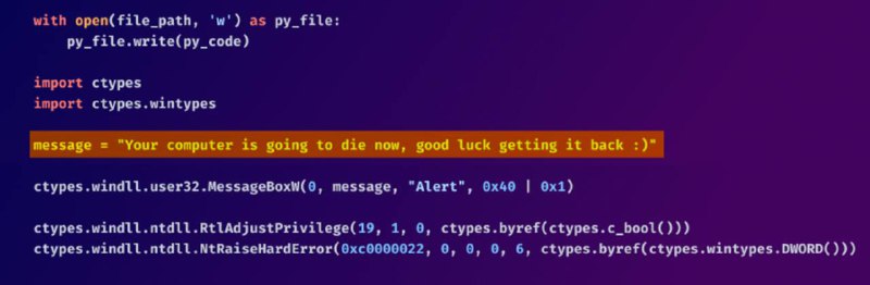 “你的电脑要着火了”，Python 第三方库 PyPI 恶意木马 BlazeStealer 感染设备后公然挑衅用户安全公司 Checkmarx 日前公布了 PyPI 中一款名为 BlazeStealer 的恶意木马，该木马据称相当“大胆”