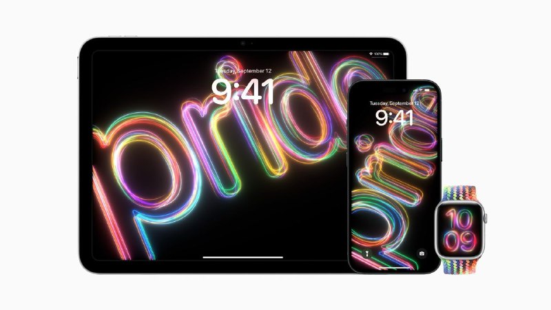 Apple 宣布推出全新 Apple Watch 彩虹版编织单圈表带、配套表盘，以及动态 iOS 和 iPadOS 墙纸，为 LGBTQ+ 社群喝彩Apple关注频道 @ZaiHuaTG频道投稿 @ZaiHuabot