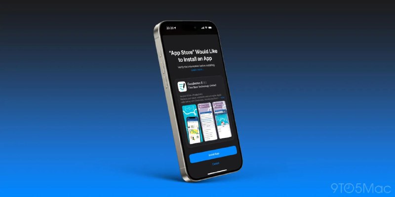 iOS 17.4针对欧盟用户从App Store下载时新增提示升级到iOS 17.4的欧盟用户日前想要从App Store安装应用程序时会收到一个新的屏幕提示