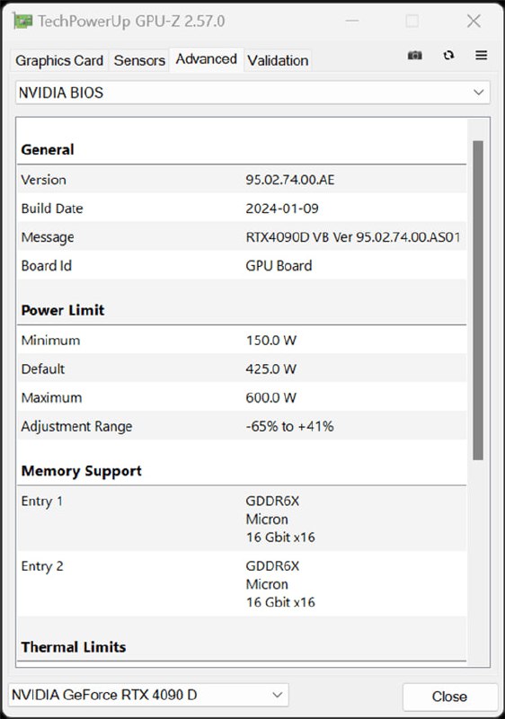中国特供RTX 4090D偷偷解锁600W功耗！性能反超RTX 4090HKEPC测试发现，使用各种超频工具，都可以轻松将ROG RTX 4090D STRIX的功耗设定在600W，相当于提高了41％，核心频率能提升200MHz而达到2480MHz，显存频率则能从21GHz提高到24GHz