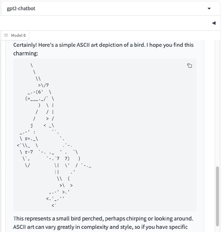 神秘顶级模型 gpt2-chatbot 惊现竞技场 —— 是 GPT-5 吗？聊天机器人竞技场突然上线了一个名叫 gpt2-chatbot 的神秘模型，这是全网唯一可以访问它的地方，没人知道它是什么或者是谁制造了它，神秘如此居然还拥有 GPT-4 级 (起码) 的顶级性能