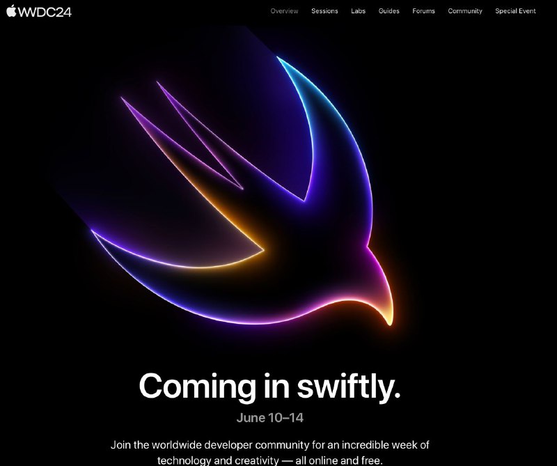 Apple WWDC24 预告将在北京时间6月10日到14日举行WWDC24 将发布iOS 18、iPadOS 18、watchOS 11、macOS 15等内容