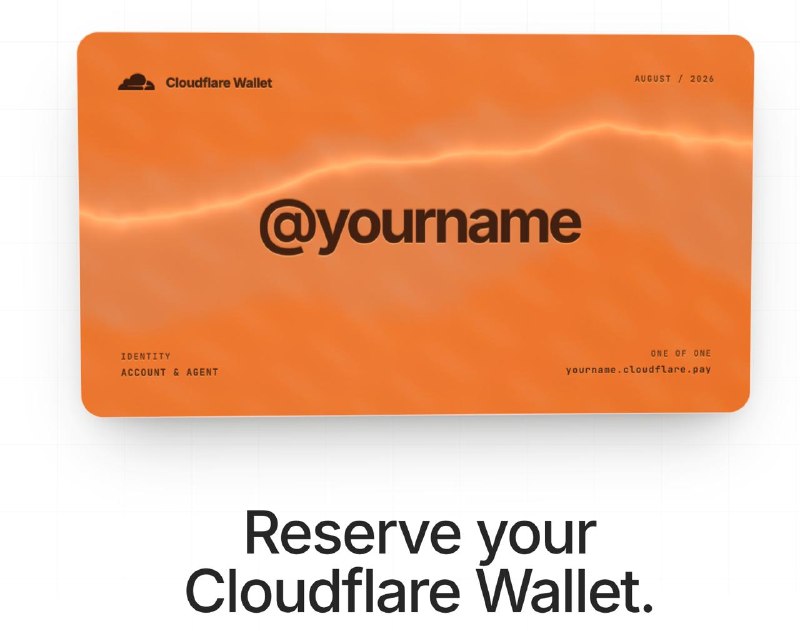 预订您的 Cloudflare 钱包cloudflare.pay🌸 在花频道 · 茶馆水群 · 投稿通道
