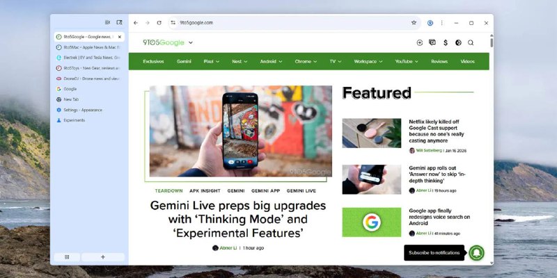  Chrome 146 稳定版开始推送 垂直标签页实验功能可用Chrome 146 稳定版正式加入垂直标签页功能作为实验性特性，用户需在 chrome://flags/#vertical-tabs 启用，并在设置 > 外观 中将标签栏切换至侧边栏后使用，该功能目前暂未默认开启