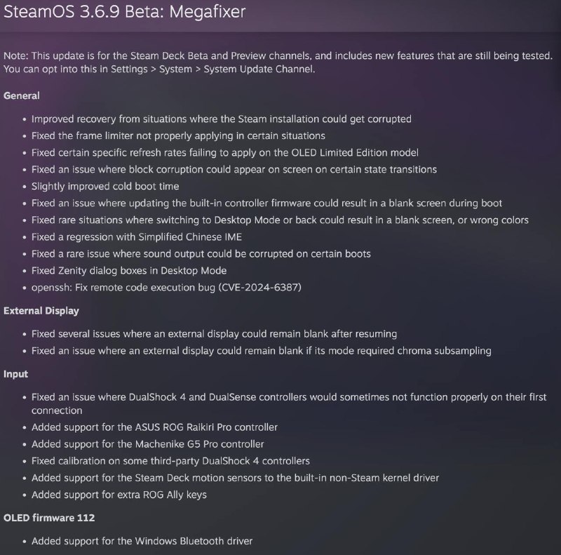 SteamOS 有望登陆更多掌机最新的 SteamOS 3.6.9 Beta 版本更新明确提到 「增加了对额外 ROG Ally 键的支持（Added support for extra ROG Ally keys）」
