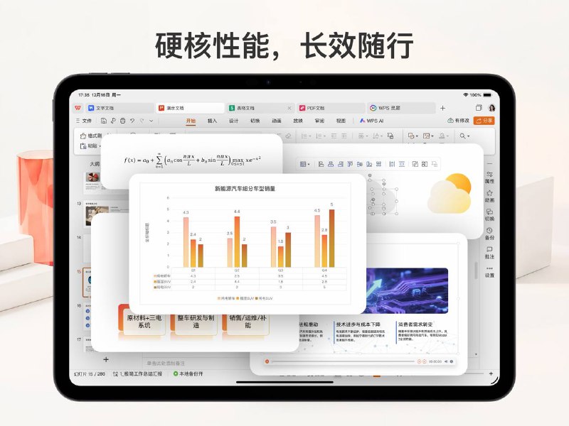 WPS for Pad 正式版已上架 App StoreiPad 设备需装有 iPadOS 15.0 或更高版本，目前仅在部分地区 App Store 提供