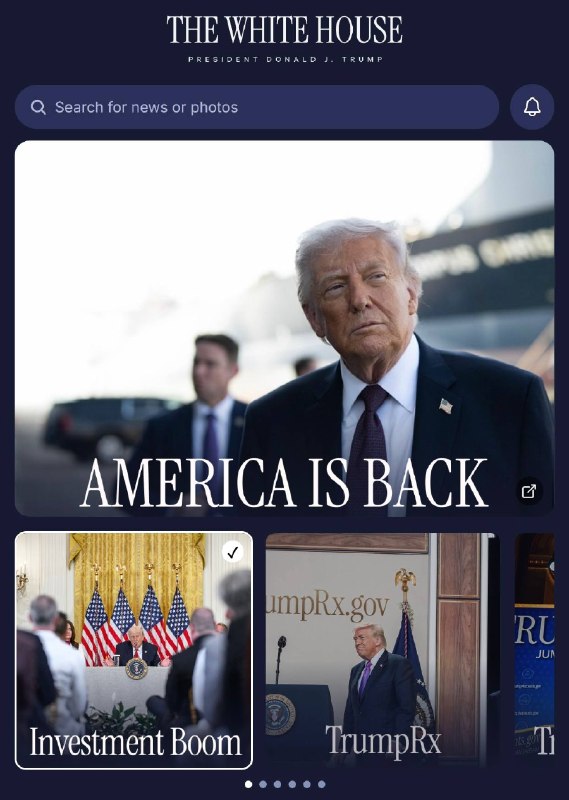 大的要来了：原来是白宫推出官方应用程序经历数日“惊为天人”的预热之后，白宫推出官方应用程序，提供直播流、实时更新功能