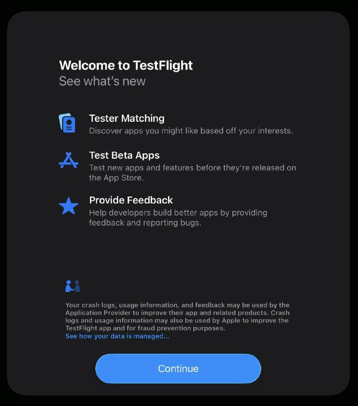  苹果为 TestFlight 推出"测试者匹配"功能苹果在刚发布的 TestFlight 4.0 中宣布了一项新功能"测试者匹配"（Tester Matching），该功能可以"根据你的兴趣发现你可能喜欢的应用"
