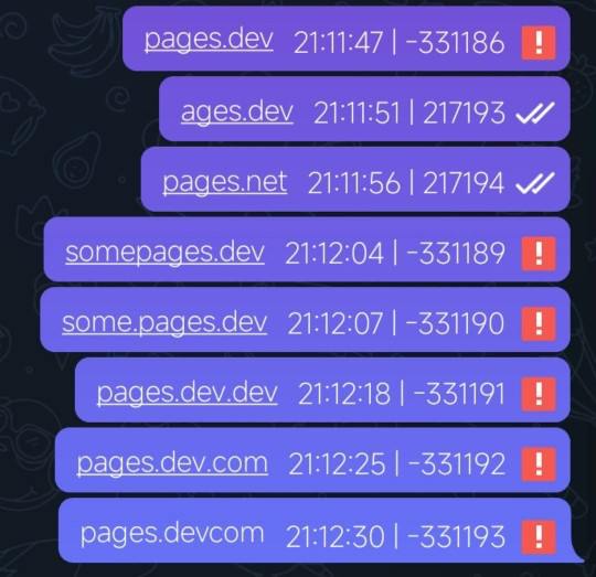 有网友发现Telegram 开始测试关键词屏蔽大概从 9月26日 21:00 (UTC+8, 北京时间) 开始，TG 服务器开始拒收所有包含 pages.dev 关键词的消息，具体表现为：1.群聊/私聊/频道 中无法发出包含关键词的消息，会提示已被 TG 服务器拒收