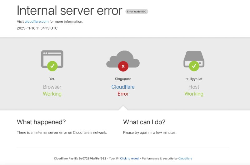 Cloudflare 疑似发生爆炸Cloudflare目前部分服务如CDN等出现访问受阻，可能是全球性的，目前持续关注发展
