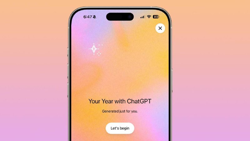  ChatGPT 推出年度回顾功能OpenAI 宣布推出“Your Year with ChatGPT”功能，面向美国、加拿大、英国、澳大利亚和新西兰的免费、Plus和Pro用户