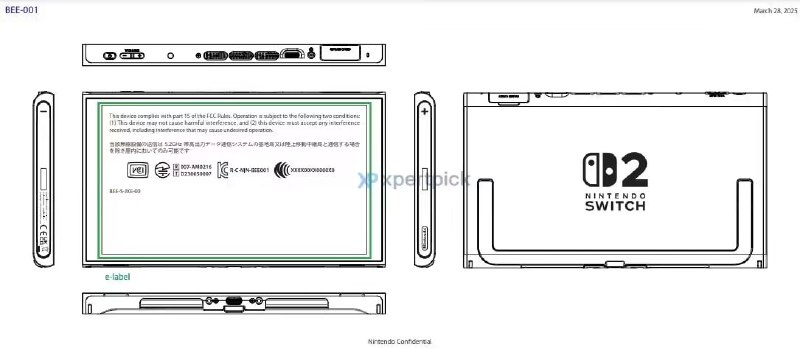 任天堂 Switch 2 游戏掌机证件照曝光：额定 5220mAh 电池、36W 充电科技媒体 xpertpick 今天（5 月 30 日）发布博文，报道称任天堂全新游戏掌机 Switch 2 现身 NCC 认证网站，型号为 BEE-001，额定电池容量为 5220mAh，充电功率为 36W