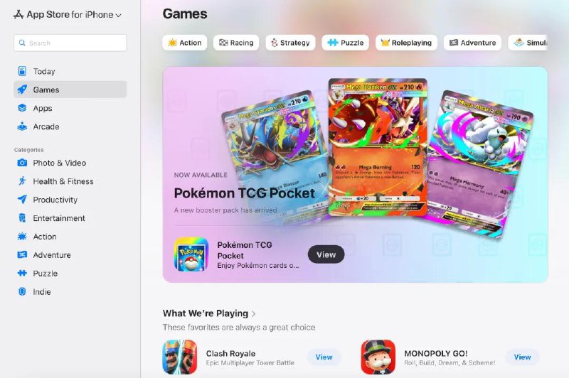  苹果推出网页版 App Store苹果正式推出网页版 App Store，用户现在可以通过 apps.apple.com 访问全新界面，浏览适用于 iPhone、iPad、Mac、Vision Pro、Apple Watch 和 Apple TV 的应用程序