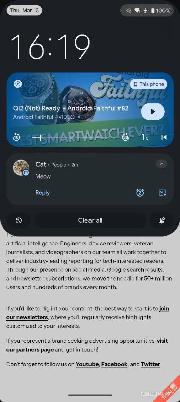 Android 16 快速设置界面曝光Android 16 开发者预览版中，快速设置面板迎来重大调整，操作逻辑更直观，例如 Wi-Fi 和蓝牙开关回归传统样式，点击图标即可直接切换