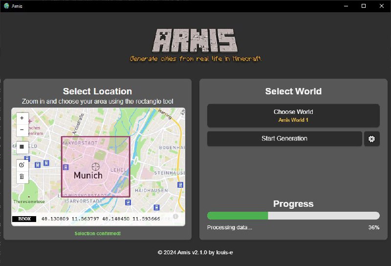 🚀 将现实世界搬进《我的世界》：开源工具 Arnis 实现高使用精度地图生成MC场景  你是否想过在《我的世界》中重建自己的城市？开源项目 Arnis 用 Rust 语言实现了这一梦想！它基于真实地理数据，将 OpenStreetMap 中的任意区域高精度还原到游戏中，从建筑、道路到自然地貌，细节拉满