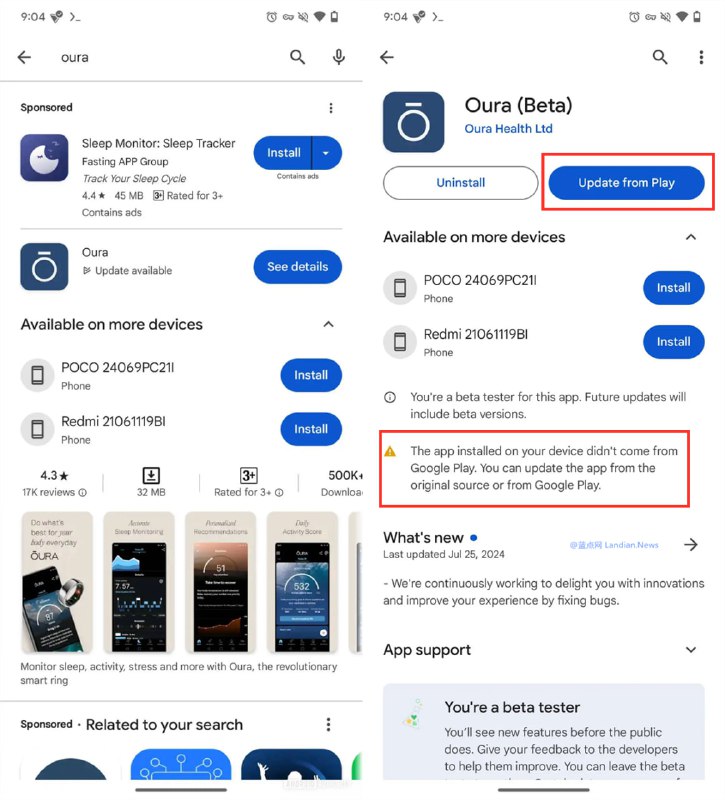 阻止不了用户侧载那就帮用户更新：Google Play后续可以从商店更新侧载的App谷歌允许通过Google Play更新侧载应用，以提升安全性