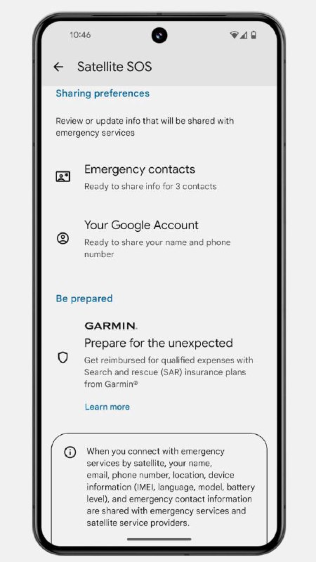 Google 为 Pixel 设备准备了“卫星 SOS”紧急功能最近更新的“自适应连接服务”应用程序版本 p.2024.08 为新的“卫星 SOS”紧急功能做好了准备