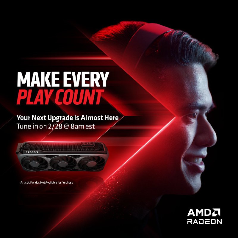 北京时间2月28日21点，AMD将举行RDNA4和RX9000系列新品发布会YouTube | 哔哩哔哩📮投稿  ☘️频道  🌸聊天  🗞𝕏